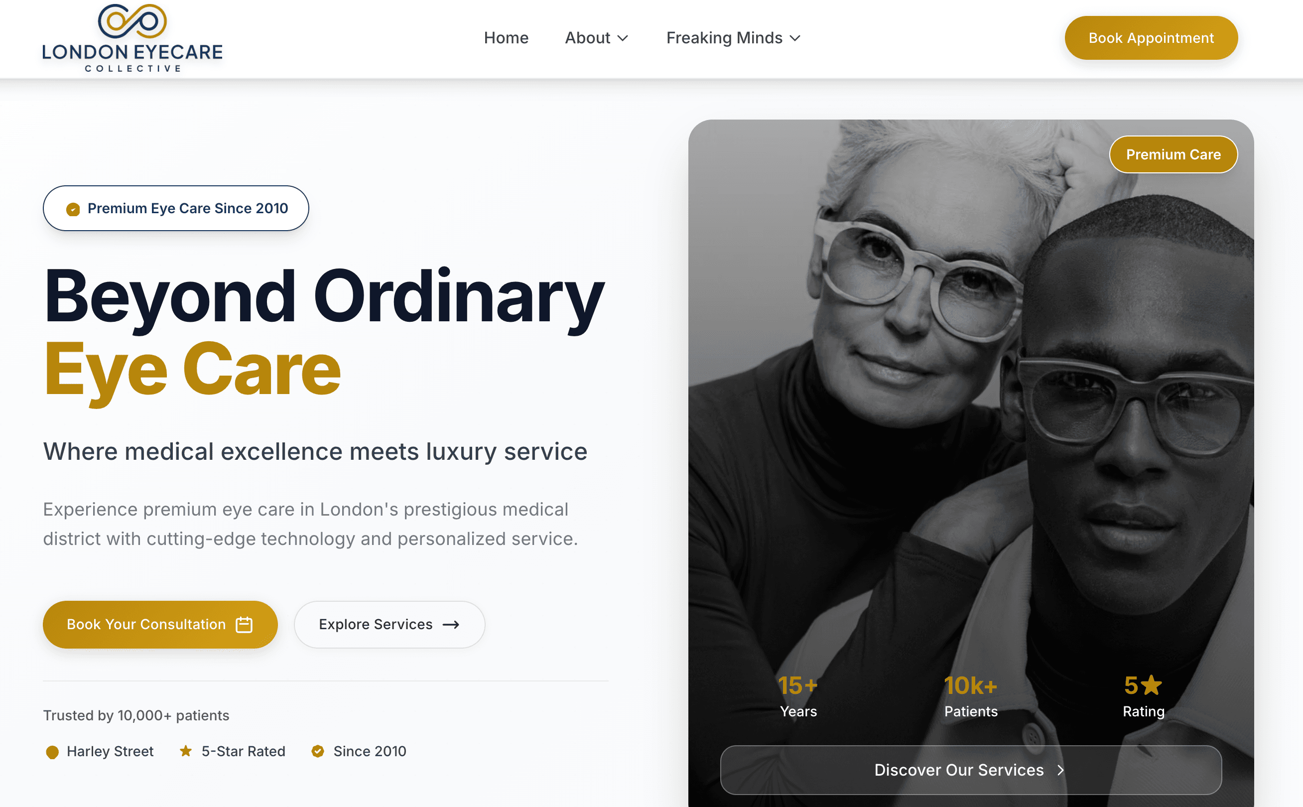Redesigned London Eyecare Website